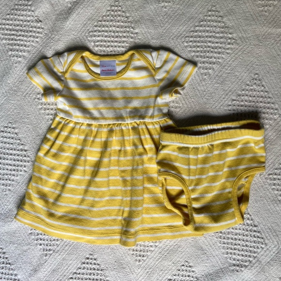 Bundle of 2 Hanna Andersson Matching Dress & Bloomer Toddler Outfits Size 18m - Picture 3 of 7